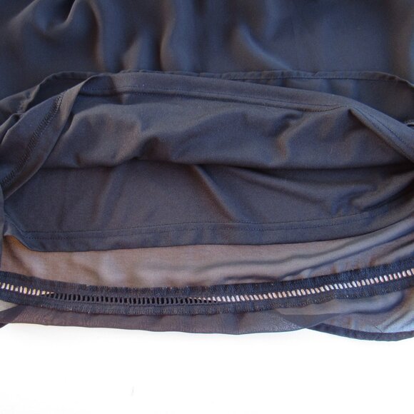 Divided Women's Black V-Neck Short Butterfly Sleeves Chiffon Dress Size 10 - Picture 3 of 8